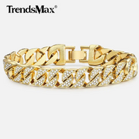 Thumbnail for Miami Curb Cuban Chain Bracelet For Men Gold