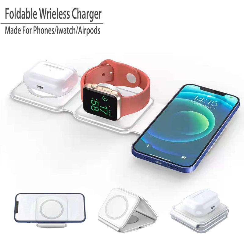 PowerLink - Foldable 3-in-1 Wireless Charger