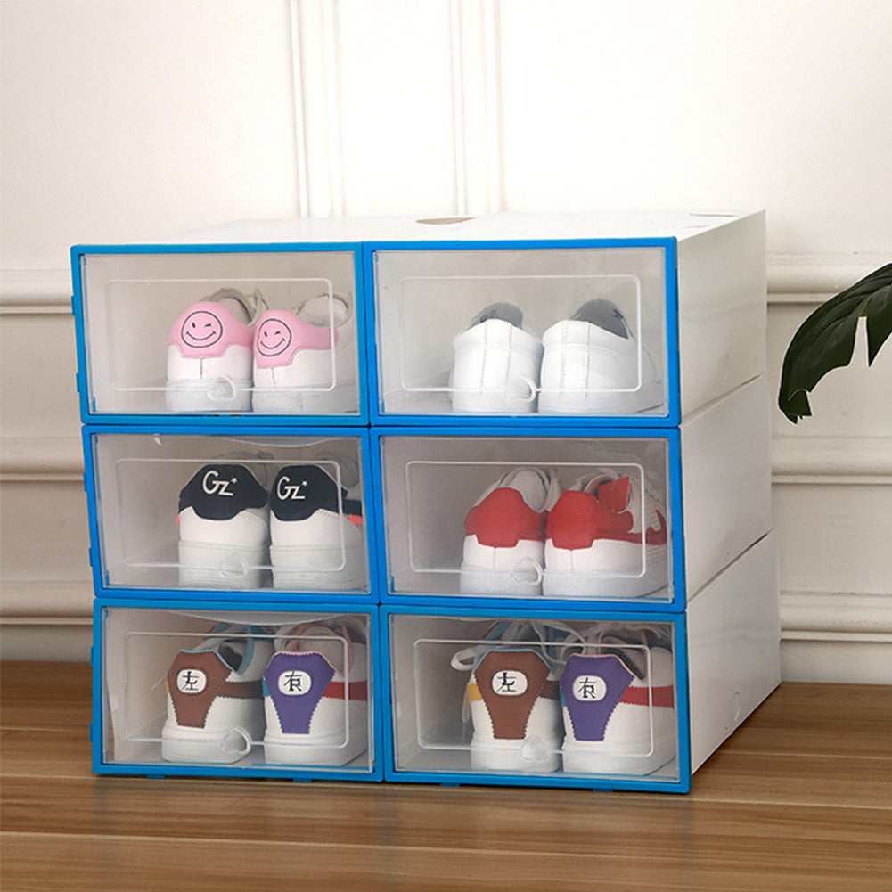 6 Piece Stackable Shoe Box Cases