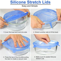 Thumbnail for SILICONE FOOD COVERS SET