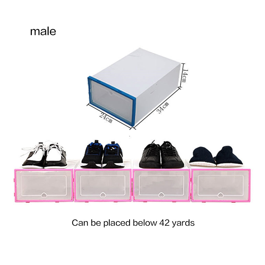 6 Piece Stackable Shoe Box Cases