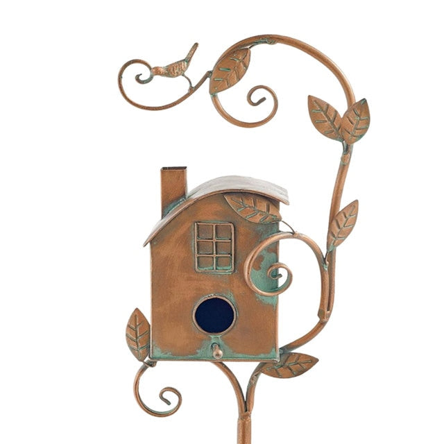 Attractive Birdhouse Garden Stake