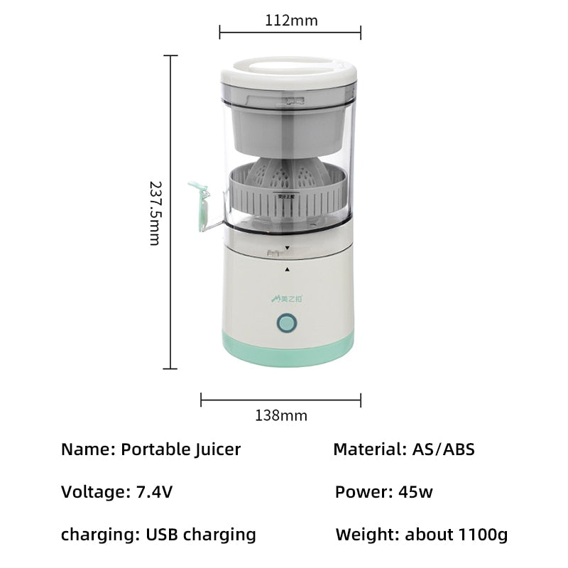 NutriQuench - Portable USB Cordless Fruit Juicer