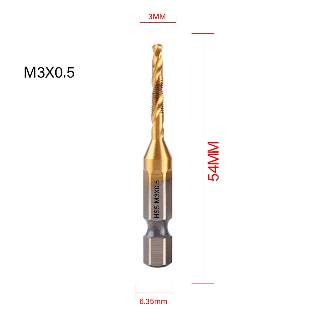 6Pcs Tap Drill Bits