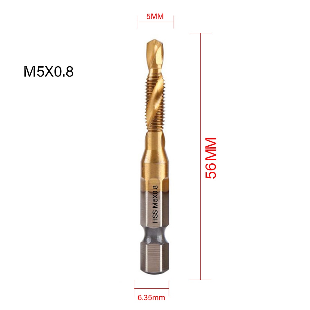 6Pcs Tap Drill Bits