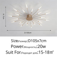 Thumbnail for Premium Nordic Styled Firework Shape Ceiling Light