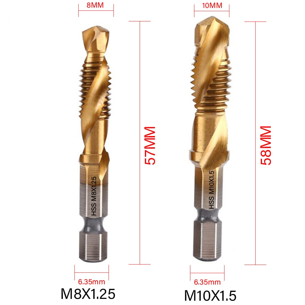 6Pcs Tap Drill Bits