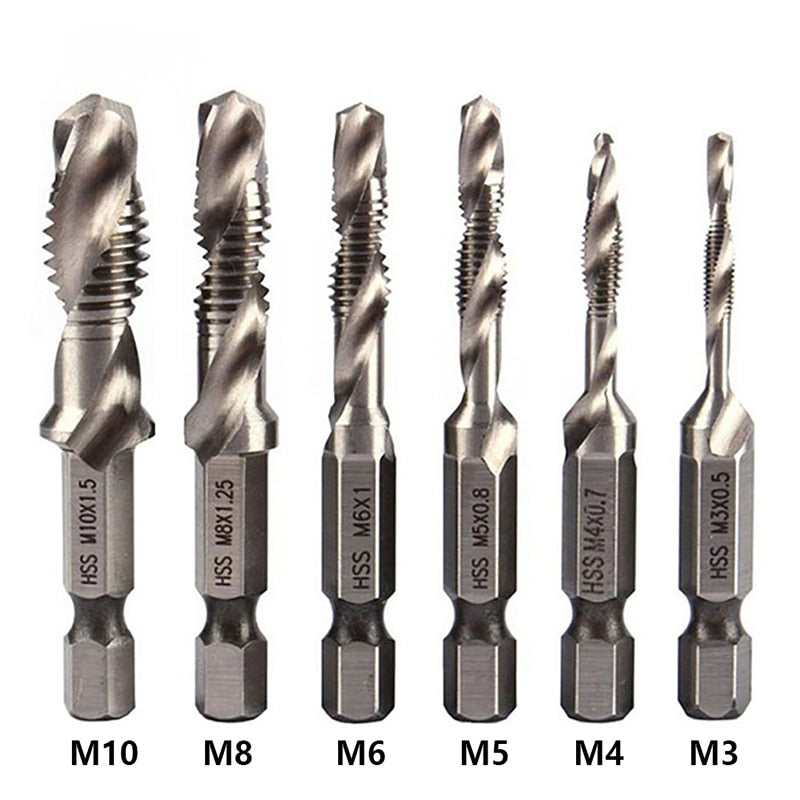 6Pcs Tap Drill Bits